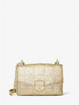 Michael Kors SoHo Small Metallic Sequined Quilted Shoulder Bag