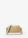 Michael Kors Extra-Small Metallic Canvas And Leather Dome Crossbody Bag