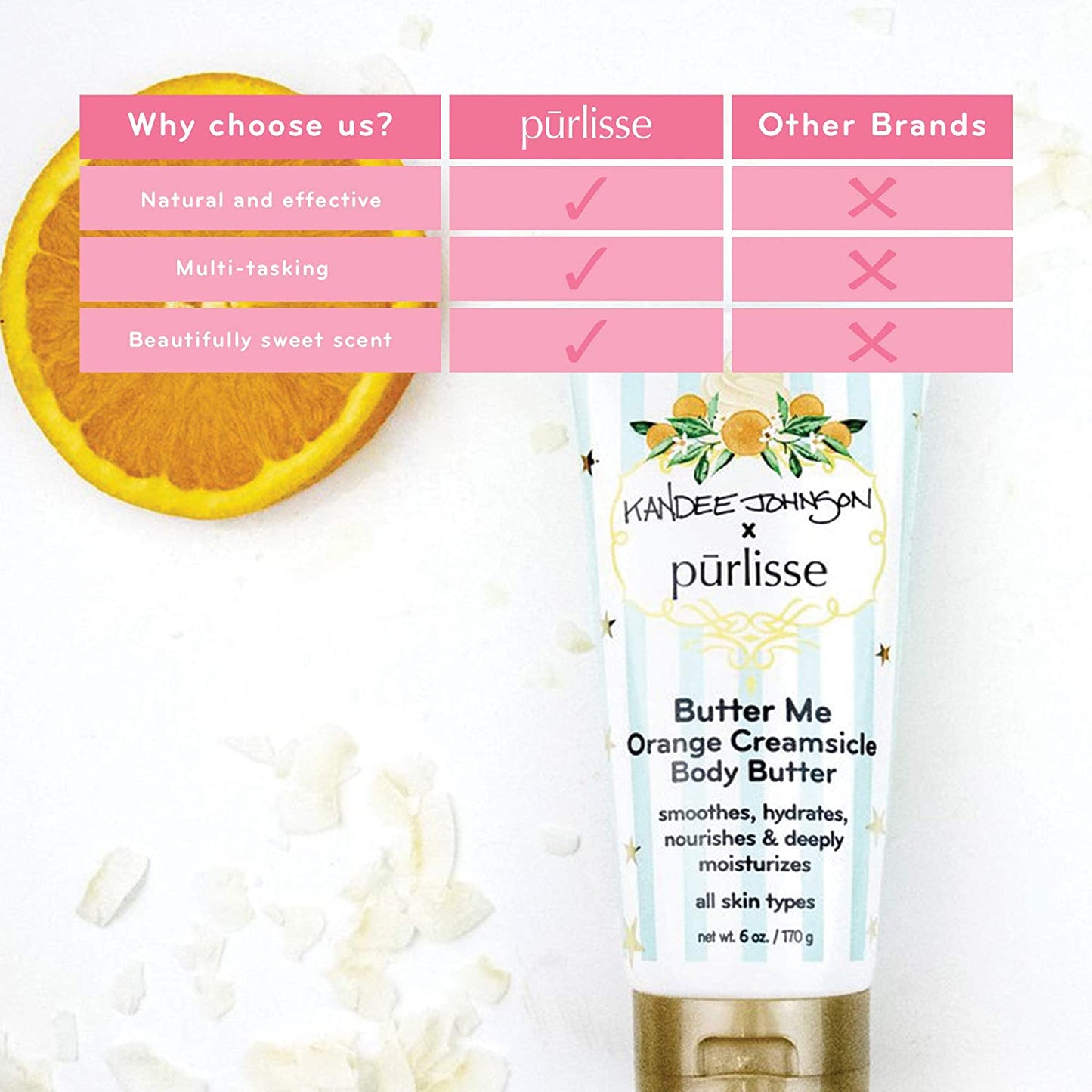 Kandee Johnson x Purlisse Butter Me Orange Creamsicle Body Butter 170g