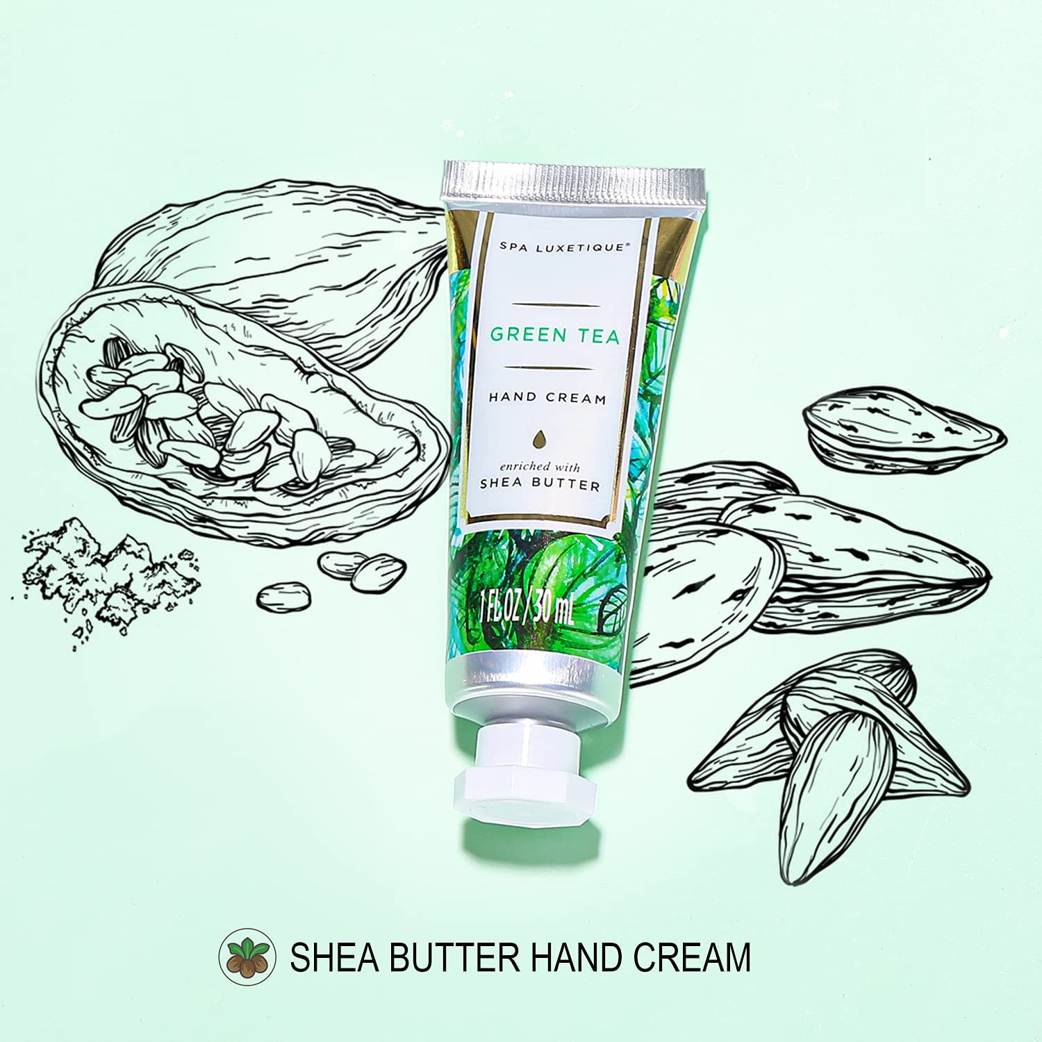 SPA Luxetique Green Tea Hand Cream Enriched With Shea Butter 30ml