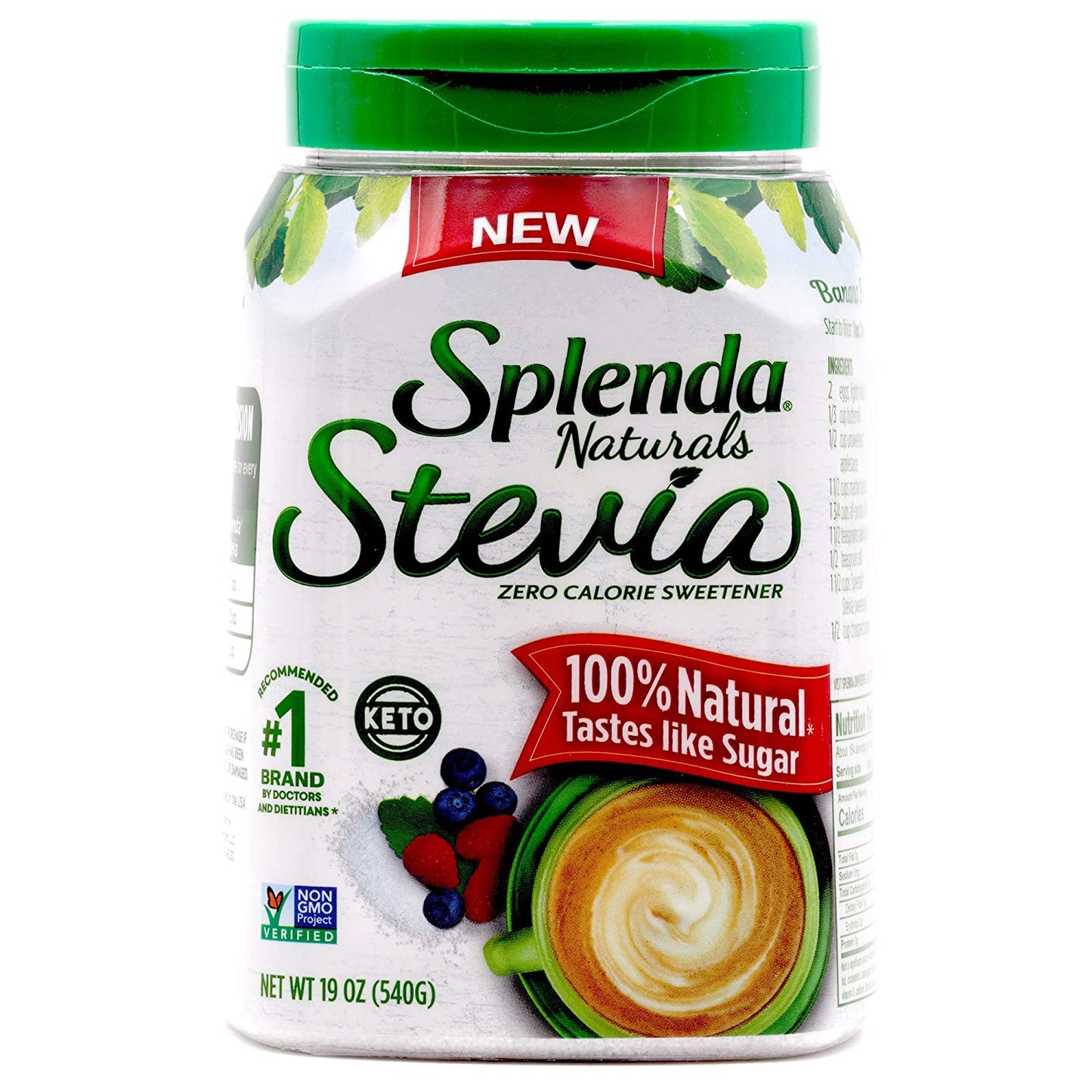 SPLENDA Naturals Stevia Zero Calorie Sweetener 540g