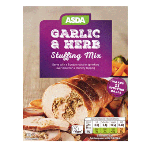 ASDA Garlic & Herb Stuffing Mix 140g