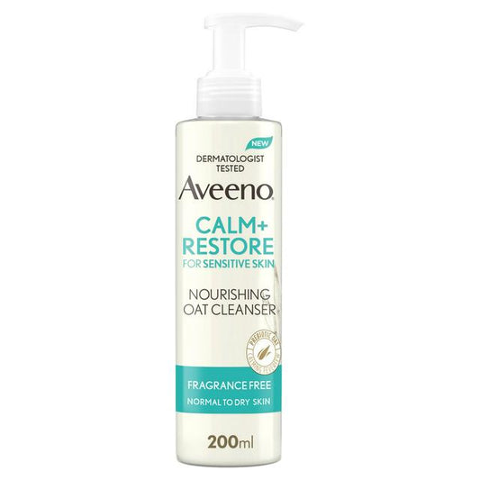 Aveeno Calm+ Restore Nourishing Oat Cleanser For Sensitive Skin 200ML
