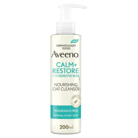 Aveeno Calm+ Restore Nourishing Oat Cleanser For Sensitive Skin 200ML