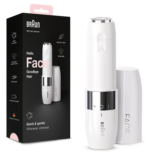 Braun Face Mini Hair Remover FS1000 with Smart light, White