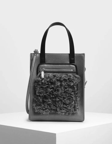 CHARLES & KEITH Zipper Compartment Tote Bag