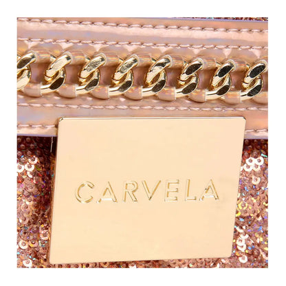 Carvela Micro Bailey Pink Sequin Micro Cross Body Handbag