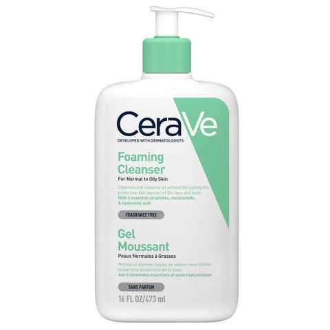 CeraVe Foaming Cleanser For Normal To Oily Skin Gel Moussant-473ml