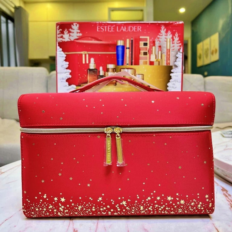 Estee lauder makeup set red bag new arrivals