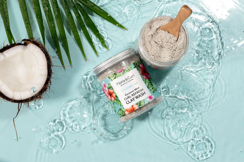FLORA & CURL Coconut Mint Curl Refresh Clay Wash 260g