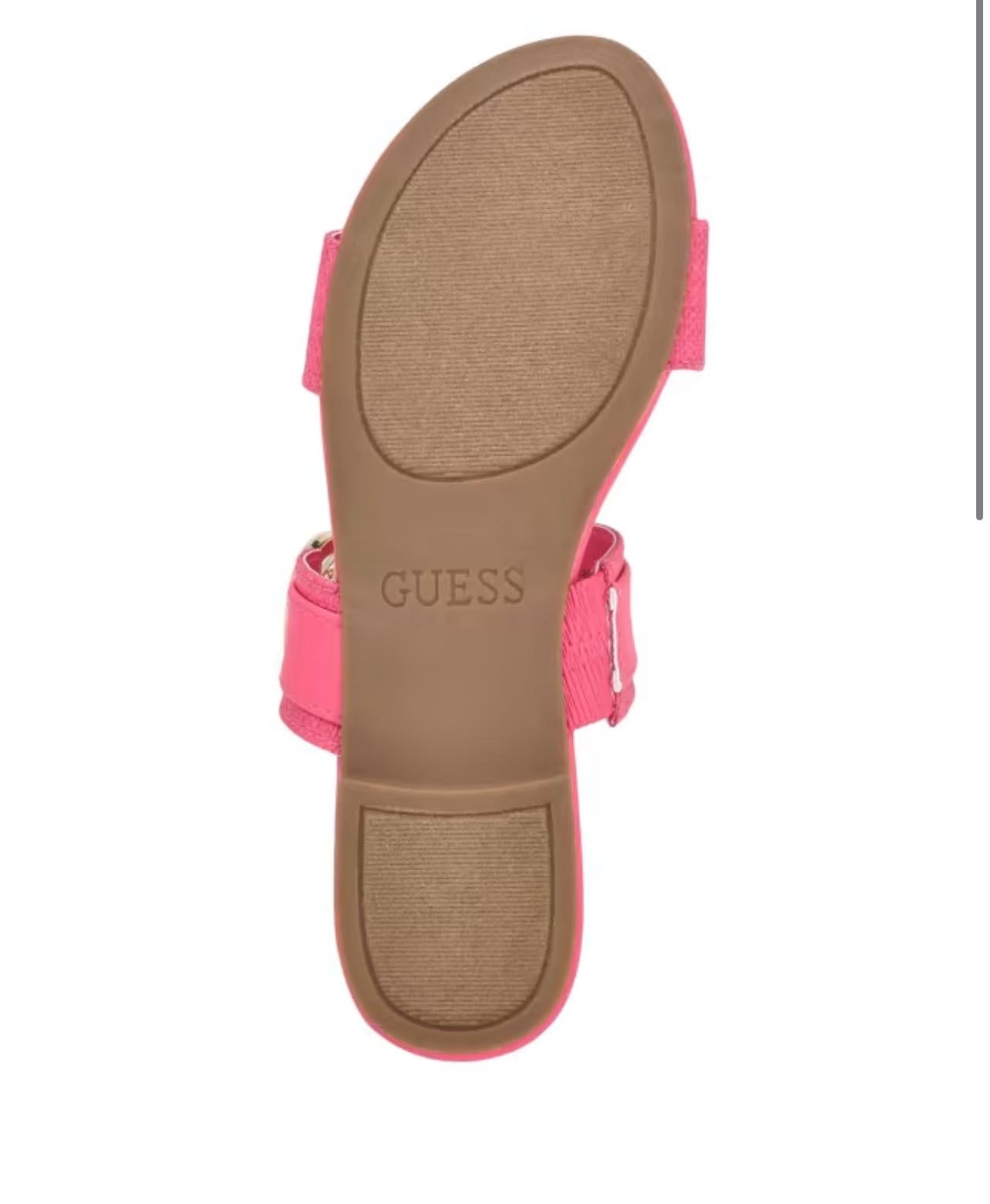 Guess Lowered Double Band Slide Sandals- Light Pink (UK 7)