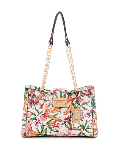 Guess Marlo Floral Satchel Bag