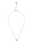 Guess Rose Gold-Tone Pave Barrel Necklace