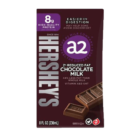 Hershey's a2 Milk Aseptic 2% Reduced Fat Chocolate Milk 236ml