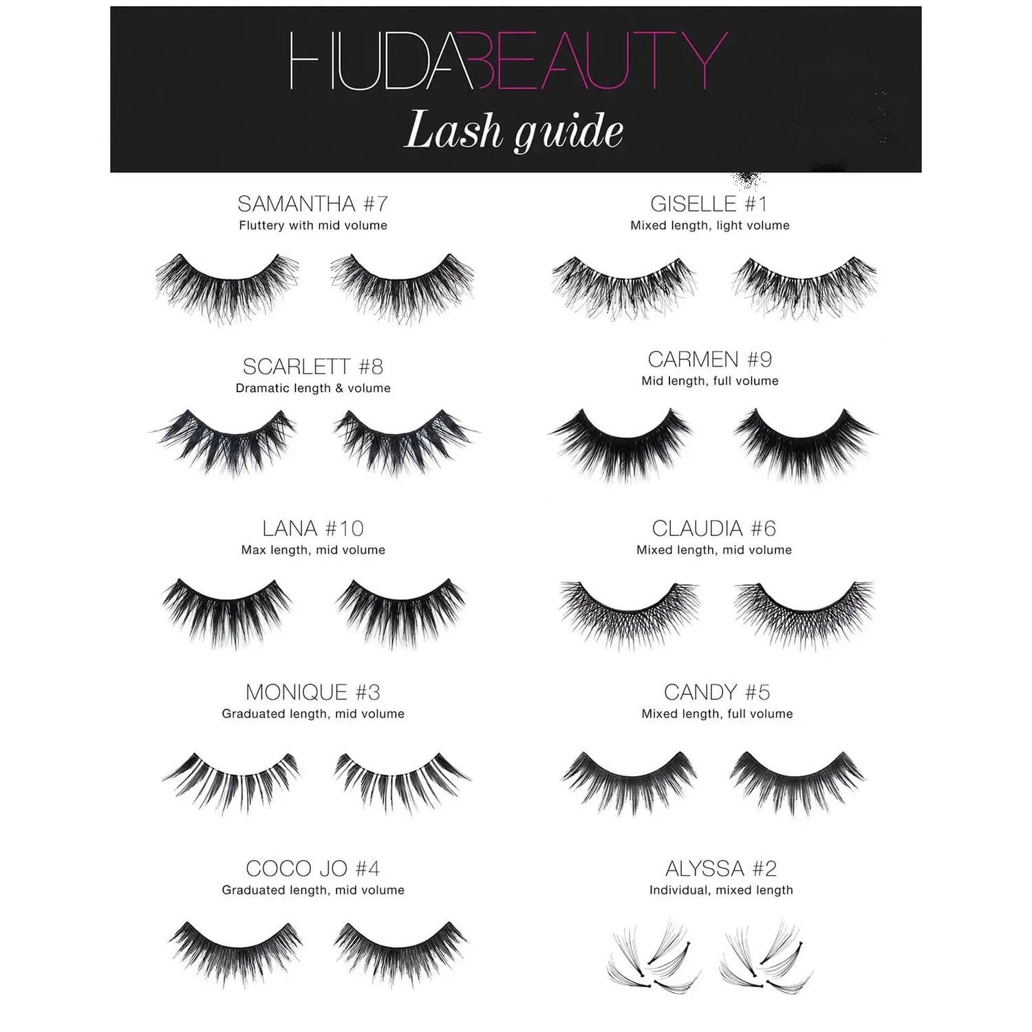 Huda beauty claudia 2025 lashes