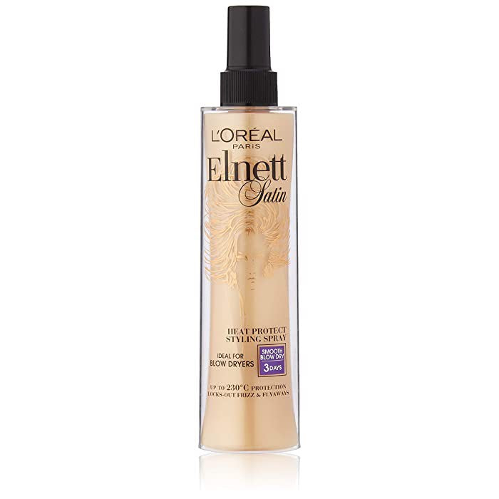 L'Oreal Elnett Satin Heat Protect Styling Spray Smooth Blow Dry