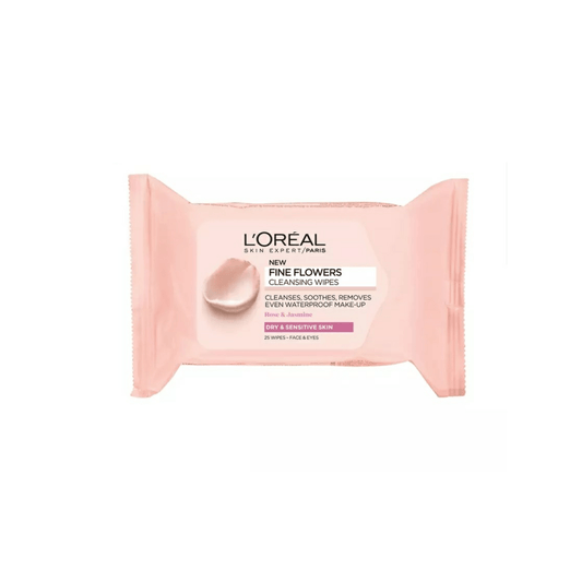 L’Oreal Fine Flowers Cleansing Wipes For Dry And Sensitive Skin- 25 Pcs