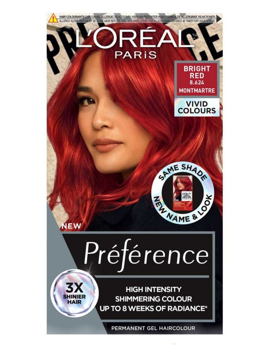 L'Oreal Paris Preference Vivid Hair Color- 8.624 Bright Red