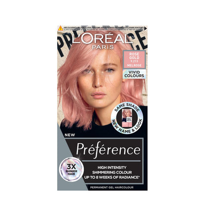 L'Oreal Preference Vivid Hair Color- 9.213 Melrose Gold