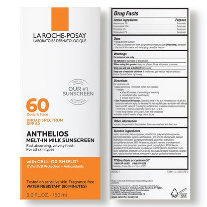 La-Roche Posay Anthelios Melt-In Milk Sunscreen SPF60, 150ml