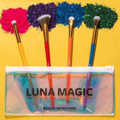 Luna Magic Beauty Blend It Girl Makeup Brushes with Pouch