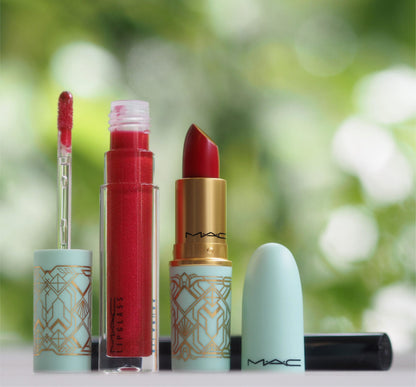 MAC Award-Winning Lip Kit Primer, Lipstick & Gloss Set Bright