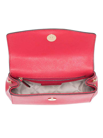 Michael Kors Dark Red Leather Extra Small Ava Top Handle Bag Michael Kors