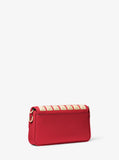 Michael Kors Bradshaw Small Studded Leather Bag- Crimson