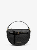 Michael Kors Emilia Medium Logo Shoulder Bag- Black