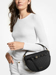 Michael Kors Emilia Medium Logo Shoulder Bag- Black