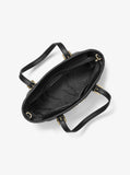 Michael Kors Jet Set Travel Extra-Small Logo Top-Zip Tote Bag- Black