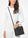 Michael Kors Jet Set Travel Extra-Small Logo Top-Zip Tote Bag- Black