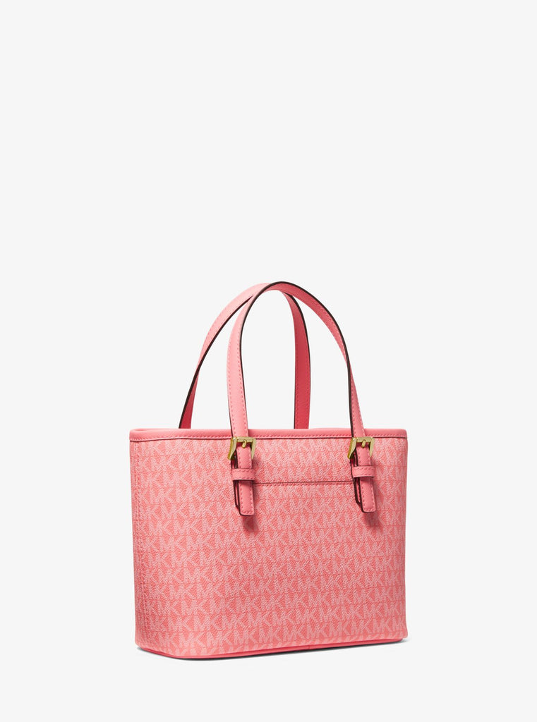 MICHAEL KORS Jet Set Travel Extra-Small Logo Top-Zip Tote Bag In Grapefruit