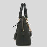 Michael Kors Jet Set Travel Medium Saffiano Leather Dome Satchel- Black