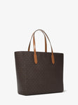 Michael Kors Sinclair Large Studded Logo Tote Bag- Brn/Acron