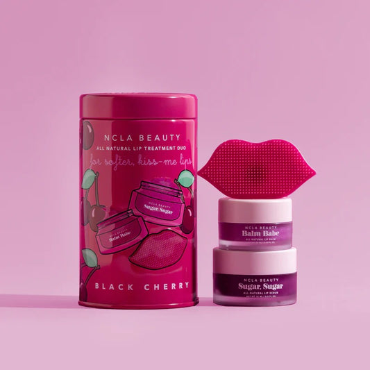 NCLA Beauty Black Cherry Lip Care Duo + Lip Scrubber