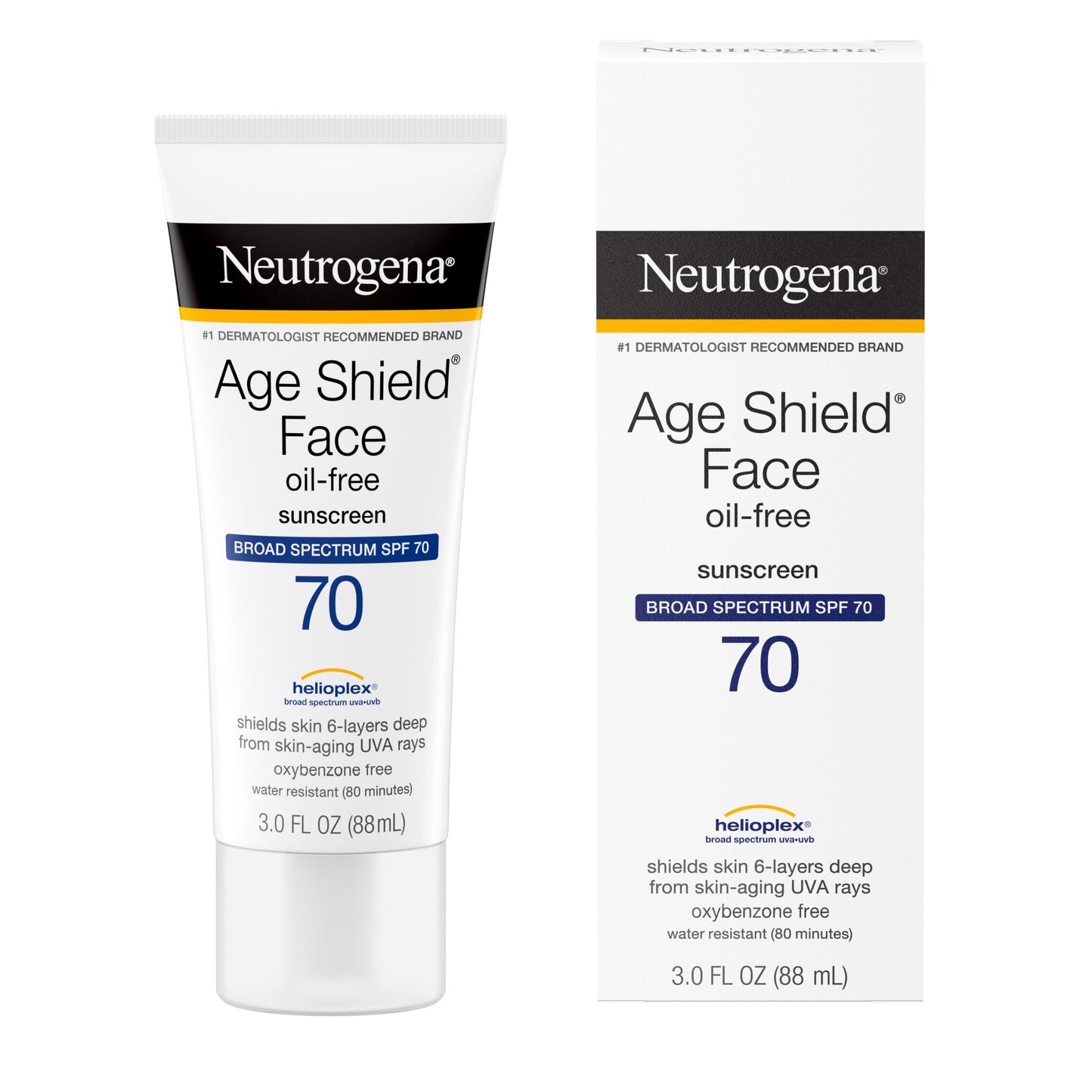 Neutrogena Age Shield Face Oil Free Sunscreen SPF70 88ml