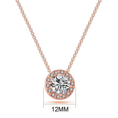Philip Jones Rose Gold Plated Halo Necklace