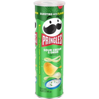 Pringles Potato Crisps Chips Sour Cream & Onion Flavored 158 g