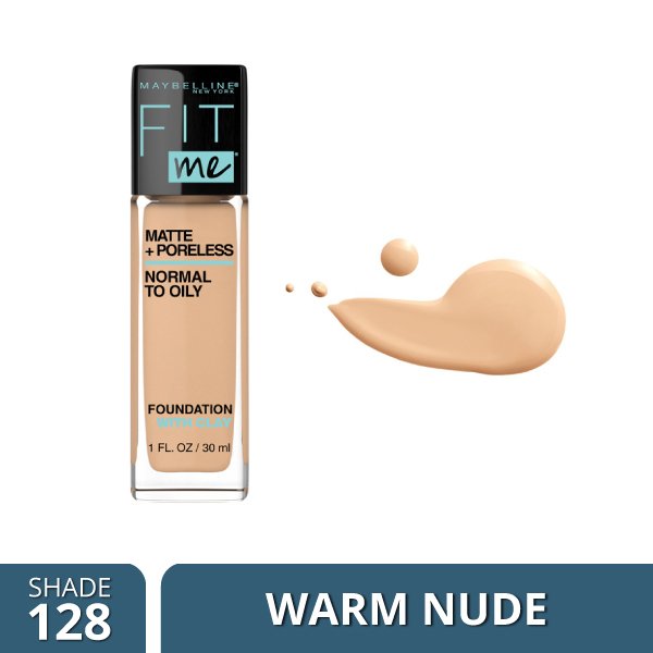 Maybelline Fit Me Matte+ Poreless Normal to Oily Foundation- 128 Warm –  Meharshop