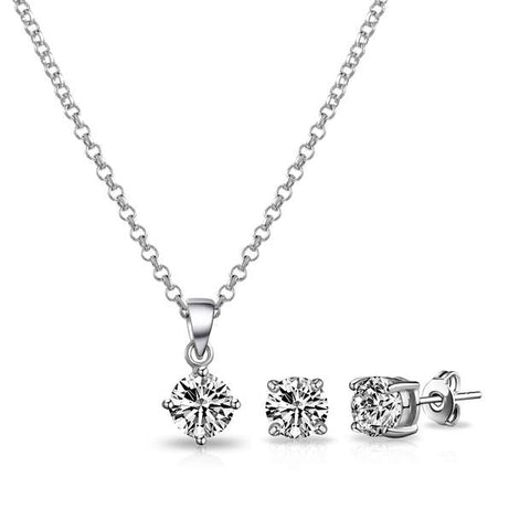 Philip Jones Silver Plated Round Solitaire Set
