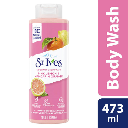 St. Ives Exfoliating Body Wash with Pink Lemon & Mandarin Orange 473ml