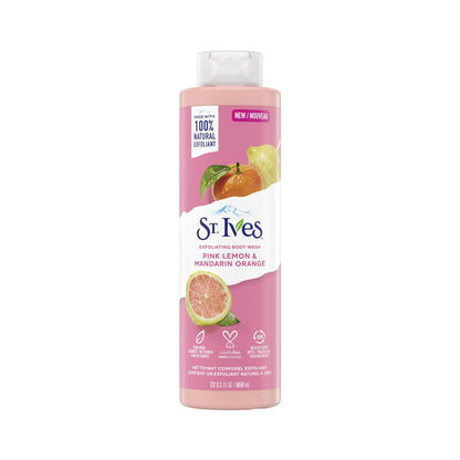 St. Ives Exfoliating Body Wash with Pink Lemon & Mandarin Orange 650ml