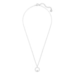 Swarovski Necklace Creativity Circle Pendant, White, Rhodium Plated
