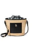 Victoria's Secret Cinch-Top Crossbody Bag- Natural Raffia