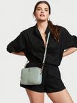 Victoria's Secret Top-Zip Crossbody Bag- Palm Croc