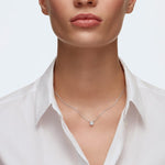 Swarovski Attract Necklace Round, White, Rhodium Plated  5408442