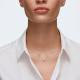 Swarovski Attract Necklace Round, White, Rhodium Plated  5408442