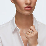 Swarovski Attract Necklace Round, White, Rhodium Plated  5408442