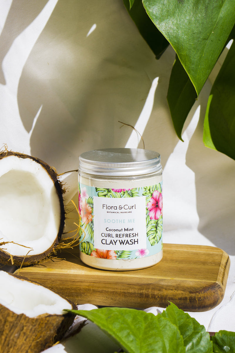 FLORA & CURL Coconut Mint Curl Refresh Clay Wash 260g